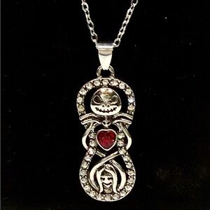 Elegant “Nightmare Before Christmas” Themed Pendant and Necklace